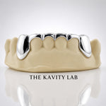 Custom 6pc Curved Front Bar Grillz: 925 Sterling Silver (Free Mold Kit)