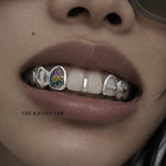 Custom 6pcs Flower Letter Grillz: 925 Sterling Silver (Free Mold Kit)