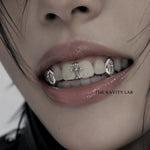 Custom 4pcs 3D Cross Signature Grillz: 925 Sterling Silver (Free Mold Kit)