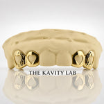 Custom 4pcs Open Hearts, Diamond Cuts: Sterling Silver Grillz (Free Mold Kit)