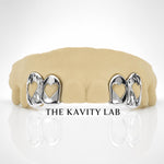 Custom 4pcs Open Hearts, Diamond Cuts: Sterling Silver Grillz (Free Mold Kit)