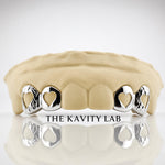 Custom 4pcs Open Hearts, Diamond Cuts: Sterling Silver Grillz (Free Mold Kit)