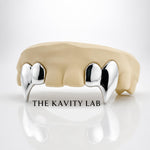 Custom 4pcs Supper Long Fangs Grillz: 925 Sterling Silver (Free Mold Kit)