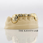 Custom 6pcs White Cut x Front Bar Grillz: 925 Sterling Silver (Free Mold Kit)