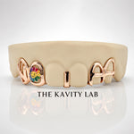 Custom 6pcs Flower Letter Grillz: 925 Sterling Silver (Free Mold Kit)