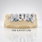Custom 6pcs Pirate King and Enamel Painting Grillz: 925 Sterling Silver (Free Mold Kit)