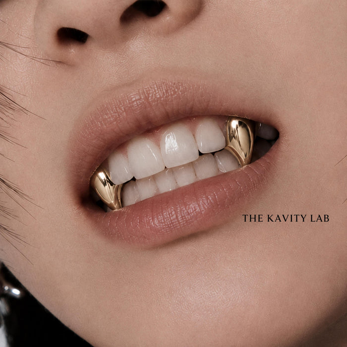Custom 2pcs Solid & Extended Fangs Grillz: 925 Sterling Silver (Free Mold Kit)