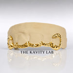 Custom 6pc Curved Front Bar with Diamond Cuts Grillz: 925 Sterling Silver (Free Mold Kit)