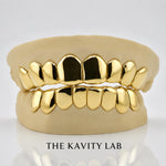 Custom Plain Solid with Permanent Cuts Grillz: 925 Sterling Silver (Free Mold Kit)