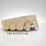 Custom 2pcs Open Face x Star Grillz: 925 Sterling Silver (Free Mold Kit)