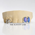 Custom 6pc Blue Opals with Big 3D Stars GRILLZ: 925 Sterling Silver (Free Mold Kit)