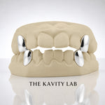 Custom 2pcs Solid Fangs: 925 Sterling Silver (Free Mold Kit)