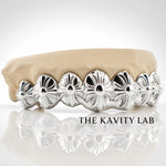 Custom 8pcs Floral Cross Grillz: 925 Sterling Silver (Free Mold Kit)