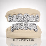 Custom 6pcs Diamond Cut x Dust Grillz: 925 Sterling Silver (Free Mold Kit)