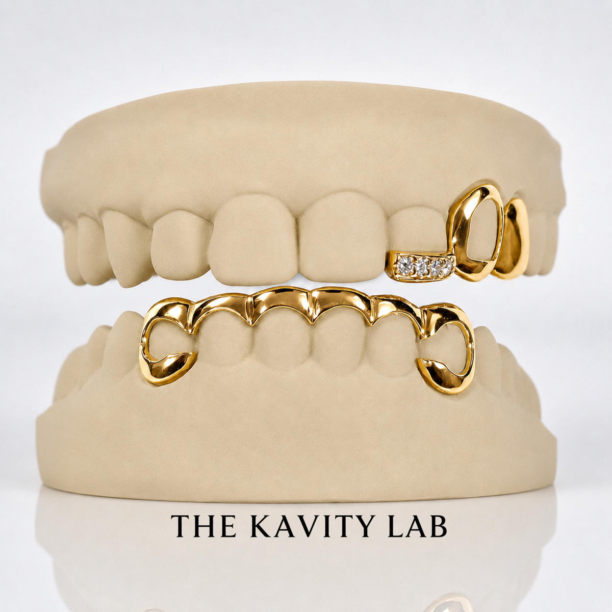 Custom 3on6 Moissanite Tip and Bar Grillz: 925 Sterling Silver (Free Mold Kit)