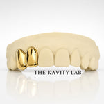 Custom 2pc Plain Jane Soild Grillz: 925 Sterling Silver (Free Mold Kit)