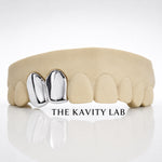 Custom 2pc Plain Jane Soild Grillz: 925 Sterling Silver (Free Mold Kit)