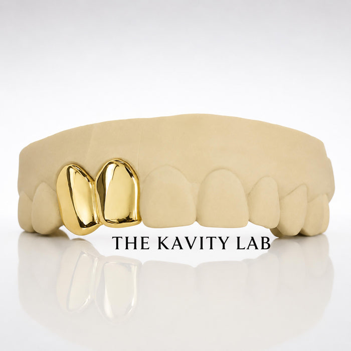 Custom 2pc Plain Jane Soild Grillz: 925 Sterling Silver (Free Mold Kit)