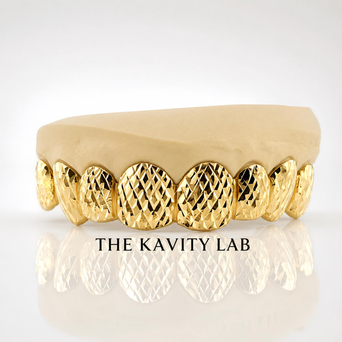 Custom 6pcs Full Diamond Cuts Grillz: 925 Sterling Silver (Free Mold Kit)