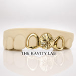 Custom 3pcs Open Face and Starburst Cuts Grillz: 925 Sterling Silver (Free Mold Kit)