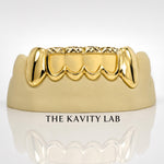 Custom 6pcs Open Face with Diamond Cuts Grillz: 925 Sterling Silver (Free Mold Kit)