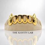 Custom 6pcs Open Face with Cuts and Extended Fangs Grillz: 925 Sterling Silver (Free Mold Kit)