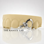 Custom 2pcs Open Face and Cross  Grillz: 925 Sterling Silver (Free Mold Kit)