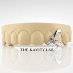 Custom 2pcs Open Face and Cross  Grillz: 925 Sterling Silver (Free Mold Kit)