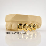 Custom 4pc Open Hearts & Diamond Cuts Grillz: 925 Sterling Silver (Free Mold Kit)
