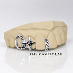 Custom 3pcs Star with Gap Filled Grillz: 925 Sterling Silver (Free Mold Kit)