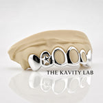 Custom 6pcs  Open Face Star Grillz: 925 Sterling Silver (Free Mold Kit)