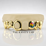 Custom 8pcs Smiley Flower Enamel Grillz: 925 Sterling Silver (Free Mold Kit)