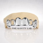 Custom 6pc Open Face x Diamond Cuts on Fangs: 925 Sterling Silver (Free Mold Kit)