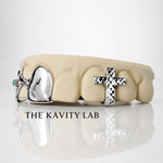Custom 6pc with 3D Star x Cross Grillz: 925 Sterling Silver (Free Mold Kit)