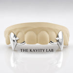Custom 4pcs Star x Extended Fangs Grillz: 925 Sterling Silver (Free Mold Kit)
