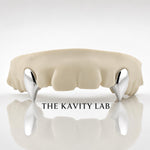 Custom 2pcs Solid & Extended Fangs Grillz: 925 Sterling Silver (Free Mold Kit)