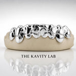 Custom 8pcs 3D Nugget Earthquake Grillz: 925 Sterling Silver (Free Mold Kit)