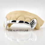 Custom 6pcs Diamond Cut x Front Bar Grillz: 925 Sterling Silver (Free Mold Kit)