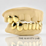 Custom 3o8 Moissanite Tip with Perm Cuts Grillz Set: 925 Sterling Silver (Free Mold Kit)