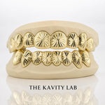 Custom 8pcs Starburst Cuts and Dust Grillz: 925 Sterling Silver (Free Mold Kit)