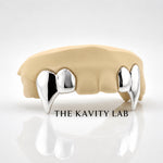 Custom 4pcs Supper Long Fangs Grillz: 925 Sterling Silver (Free Mold Kit)