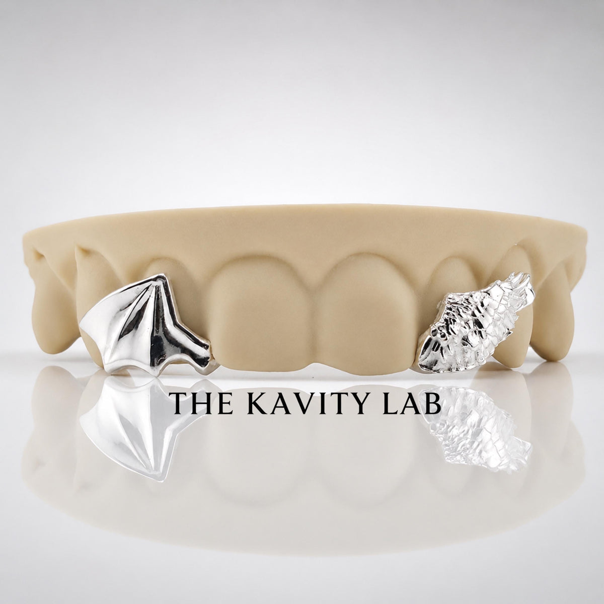 Custom 4pcs Heaven & Chaos Grillz: 925 Sterling Silver (Free Mold Kit)