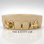 Custom 6pcs Flower Letter Grillz: 925 Sterling Silver (Free Mold Kit)