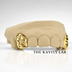 Custom Fit 2pc Open Stars with Cuts Grillz: 925 Sterling Silver (Free Mold Kit)