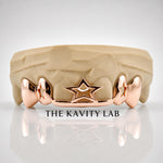 Custom 6pcs 3D Star with Open Star Grillz: 925 Sterling Silver (Free Mold Kit)