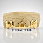 Custom 6pcs 3D Star with Open Star Grillz: 925 Sterling Silver (Free Mold Kit)