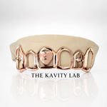 Custom 6pc with 3D Stars x Heart Design GRILLZ: 925 Sterling Silver (Free Mold Kit)