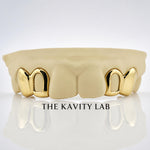 Custom 4pcs Solid Class with Open Face Grillz: 925 Sterling Silver (Free Mold )