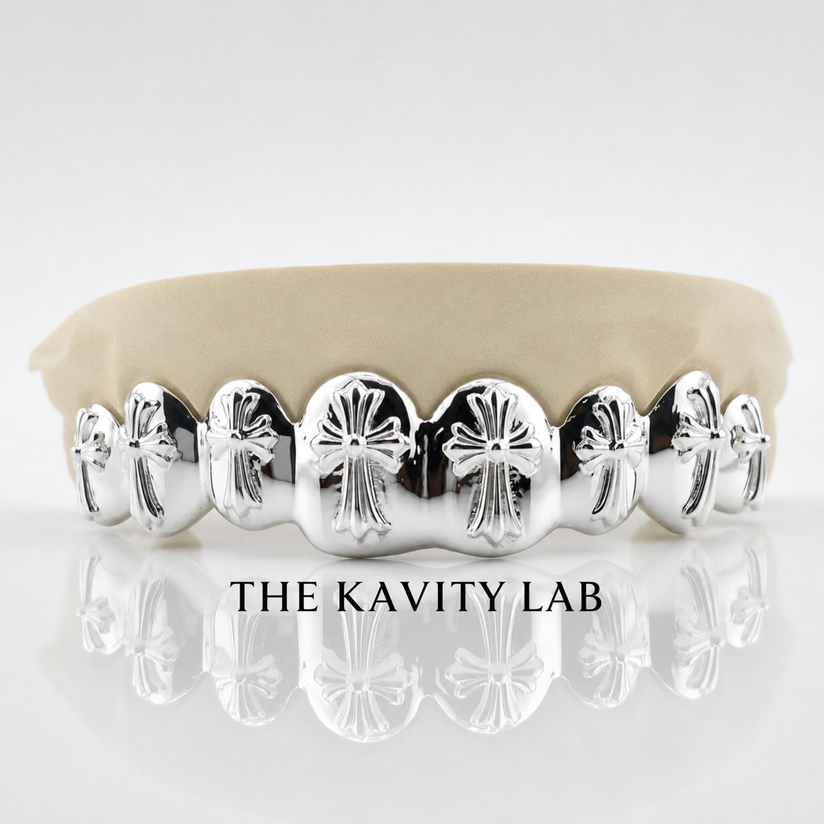 Custom 8pcs 3D Cross Grillz: 925 Sterling Silver (Free Mold Kit)