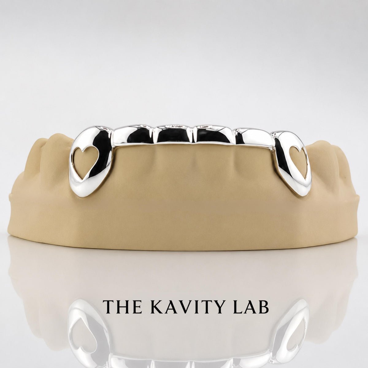Custom 6pc Curved Front Bar Style Grillz: 925 Sterling Silver ( Free Mold Kit)